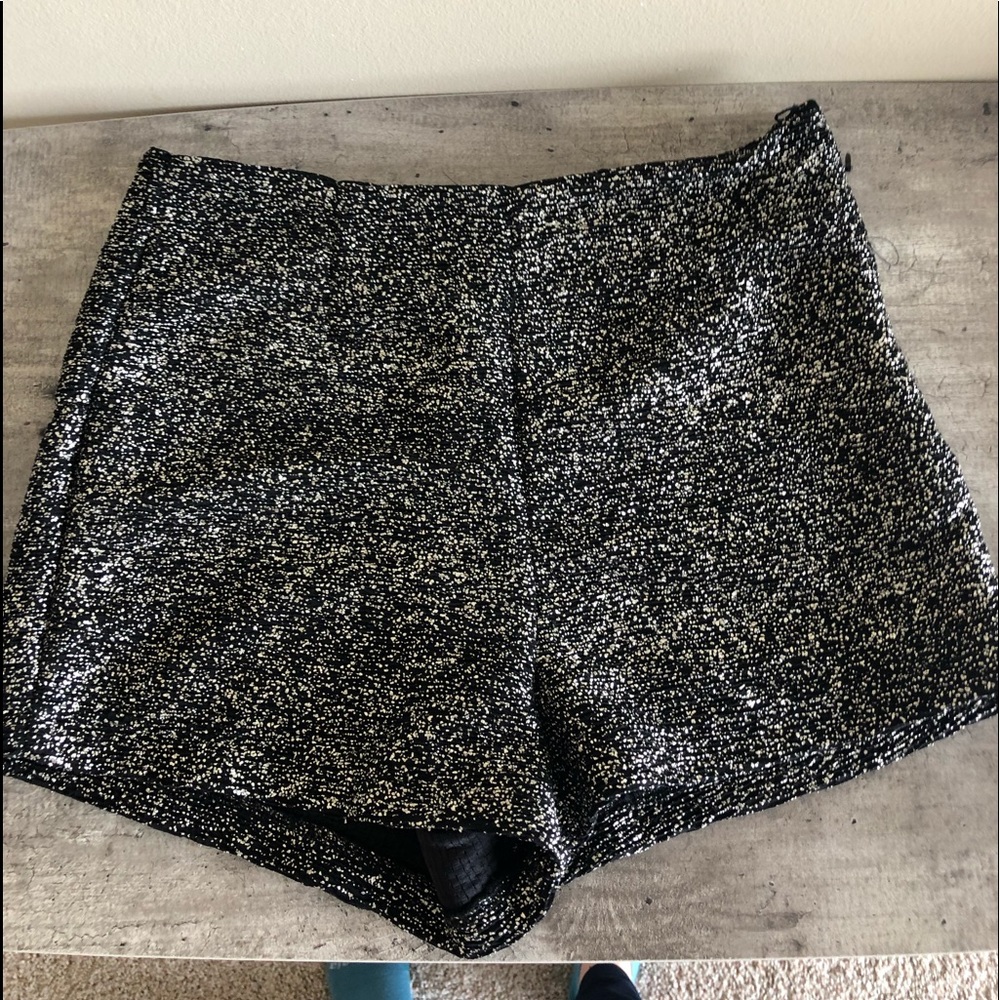 Fun Gold & Black Dress Shorts